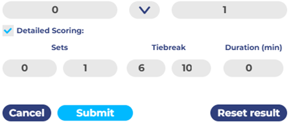 Registrering af syvende kamp / Golden MAtch tiebreak