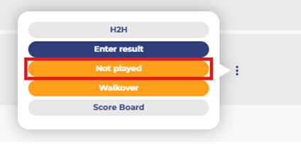 Færdiggørelse af resultat registrering uden Golden matchtiebreak